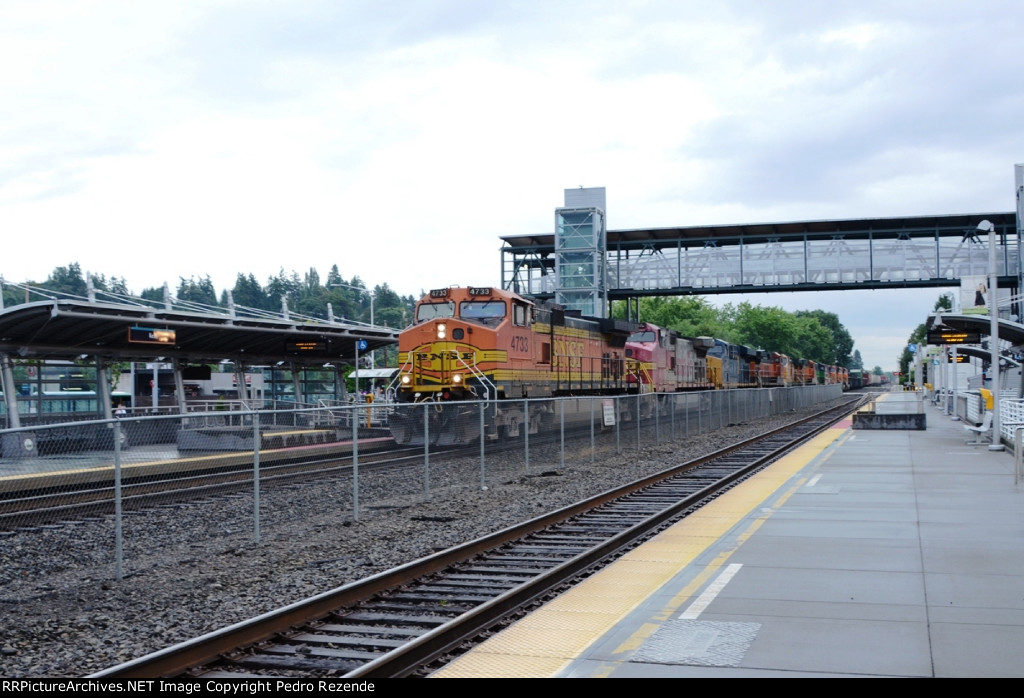 Eleven units leading a freight train